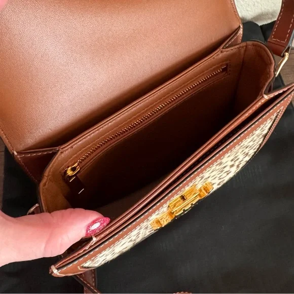 Celine Clea Limited Edition Leopard Print Pony Hair Calfskin Crossbody Bag - Picture 5 of 10